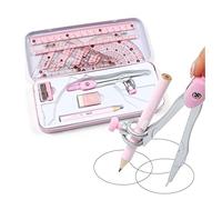 Dibujo Brújula Herramientas de dibujo 8 PCS Compass Math Set con Geometría de caja de almacenamiento de metal Conjunto de gráficos escolar Kit de Regla Matemática