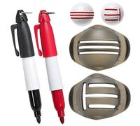 Dibujo colorido de línea de pelota de golf, herramienta de marcado de diseño avanzado, 1 herramienta de alineación con 2 marcadores de sello de bola, alineación con marcado sin esfuerzo para