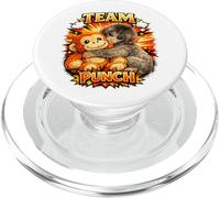 Dibujo cómico de Peluche de Team Punch, Lindo bebé Mono abrazándose PopSockets PopGrip para MagSafe