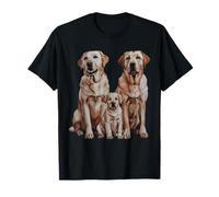 Dibujo de Dibujo de Familia de Cachorros Labrador Retriever. Camiseta