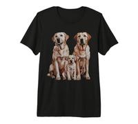 Dibujo de Dibujo de Familia de Cachorros Labrador Retriever. Camiseta Premium