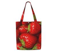 Dibujo de fresa，Bolsas de supermercado reutilizables, bolsas de compras, bolsas de lona de gran capacidad, bolso de hombro