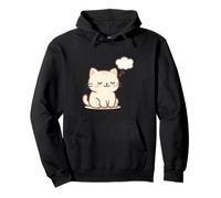 Dibujo de Gato Kawaii soñando Despierto. Bonita Obra de Arte de Animales. Sudadera con Capucha