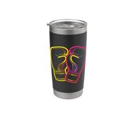 Dibujo de guantes de boxeo Vaso térmico de acero inoxidable de doble pared