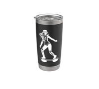 Dibujo de patinaje sobre ruedas para niñas Vaso térmico de acero inoxidable de doble pared