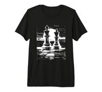 Dibujo de Reinas y Reyes de ajedrez Camiseta Premium