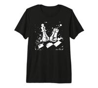 Dibujo de Reinas y Reyes de ajedrez Camiseta Premium