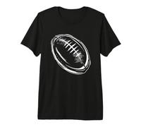 Dibujo de un balón de Rugby Camiseta Premium