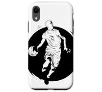 Dibujo de un chico de baloncesto Carcasa para iPhone XR