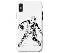 Dibujo de un jugador de baloncesto Carcasa para iPhone X/XS