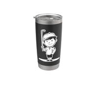Dibujo de un pequeño golfista Vaso térmico de acero inoxidable de doble pared