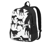 Dibujo de un perro Weimaraner,Mochila con bolsillos, mochila informal para el día a día, resistente al agua, ideal para la escuela, viajes
