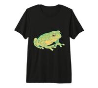 Dibujo de una Rana arbórea Verde, Imagen Dulce y Realista. Camiseta Premium