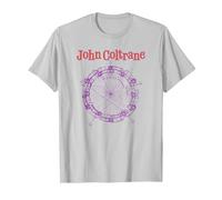 Dibujo del círculo de los quintos de John Coltrane Camiseta, Hombre, Plata, S