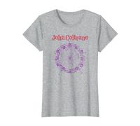 Dibujo del círculo de los quintos de John Coltrane Camiseta, Mujer, Gris Jaspeado, S