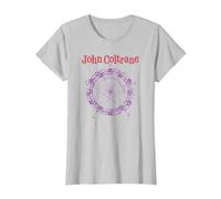 Dibujo del círculo de los quintos de John Coltrane Camiseta, Mujer, Plata, M