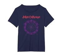 Dibujo del círculo de los quintos de John Coltrane Camiseta, Mujer Tallas Grandes, Azul Marino, 3XL Grande