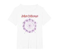 Dibujo del círculo de los quintos de John Coltrane Camiseta, Mujer Tallas Grandes, Blanco, 3XL Grande