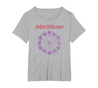 Dibujo del círculo de los quintos de John Coltrane Camiseta, Mujer Tallas Grandes, Gris Jaspeado, 6XL Grande