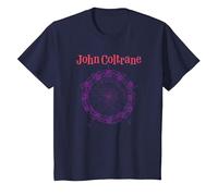 Dibujo del círculo de los quintos de John Coltrane Camiseta, Niños, Azul Marino, 6 años