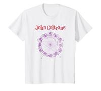 Dibujo del círculo de los quintos de John Coltrane Camiseta, Niños, Blanco, 6 años