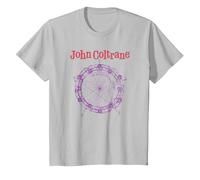 Dibujo del círculo de los quintos de John Coltrane Camiseta, Niños, Plata, 6 años