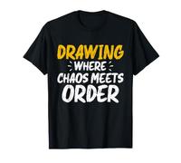 Dibujo Donde el Caos se Encuentra con el Orden Camiseta
