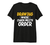 Dibujo Donde el Caos se Encuentra con el Orden Camiseta Premium
