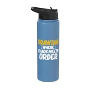 Dibujo Donde el Caos se encuentra con el orden Stainless Steel Insulated Water Bottle