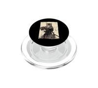 Dibujo en Tinta Samurai Cat Warrior Ukiyo Cat Samurai PopSockets PopGrip para MagSafe