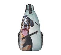 Dibujo Entlebucher Mountain Dog Sling Mochila Chest Crossbody Bag Casual Daypack para Hombres y Mujeres