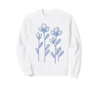 Dibujo Flores Azules Sudadera