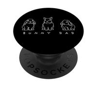 Dibujo Lineal Bunny Dad Holland Lop Rabbit Dad Cute Lop Rabbit PopSockets PopGrip Adhesivo