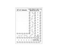 DIBUJO PARA BORDAR A CADENETA MANTELETA DE INDUMENTARIA VALENCIANA FALLERA 13B