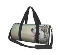 Dibujo Perro Malamute De Alaska Retrato, Bolsa de Viaje de Gran Capacidad, Bolso Redondo, Bolsa de Viaje Deportiva, Bolsa de Mano, Bolsa de Fitness