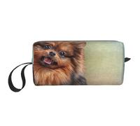 Dibujo Perro Pomerania Alemana Retrato, Bolsa de Maquillaje Bolsa de cosméticos Bolsa de artículos de tocador de Viaje portátil Bolsa de Maquillaje