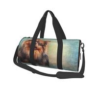 Dibujo Perro Pomerania Alemana Retrato, Bolsa de Viaje de Gran Capacidad, Bolso Redondo, Bolsa de Viaje Deportiva, Bolsa de Mano, Bolsa de Fitness