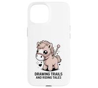 Dibujo Senderos Y Montar Cuentos Lindo Pony Horse Carcasa para iPhone 15