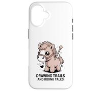 Dibujo Senderos Y Montar Cuentos Lindo Pony Horse Carcasa para iPhone 16