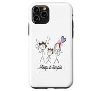 Dibujo Stickman Minimalista con Inspiring Keep It Simple Carcasa para iPhone 11 Pro