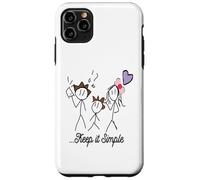 Dibujo Stickman Minimalista con Inspiring Keep It Simple Carcasa para iPhone 11 Pro MAX