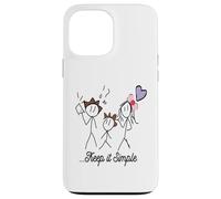 Dibujo Stickman Minimalista con Inspiring Keep It Simple Carcasa para iPhone 13 Pro MAX