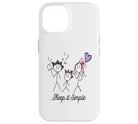 Dibujo Stickman Minimalista con Inspiring Keep It Simple Carcasa para iPhone 14