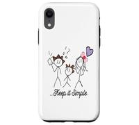 Dibujo Stickman Minimalista con Inspiring Keep It Simple Carcasa para iPhone XR