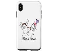 Dibujo Stickman Minimalista con Inspiring Keep It Simple Carcasa para iPhone XS MAX