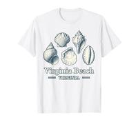 Dibujo vintage de conchas marinas, conchas de Virginia Beach Camiseta