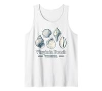 Dibujo vintage de conchas marinas, conchas de Virginia Beach Camiseta sin Mangas