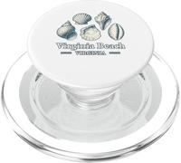 Dibujo vintage de conchas marinas, conchas de Virginia Beach PopSockets PopGrip para MagSafe