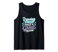 Dibujo y yo formo un Gran Equipo para Profesores de Arte Camiseta sin Mangas