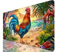 Dibujos Animados Alfombrilla Ratón XXL 800x300x3mm Mouse Pad Grande Gaming Pollo Alfombrilla Escritorio con Base Antideslizante, Resiste Salpicaduras, Bordes Cosidos Mousepad Oficina y Familia Y8-122